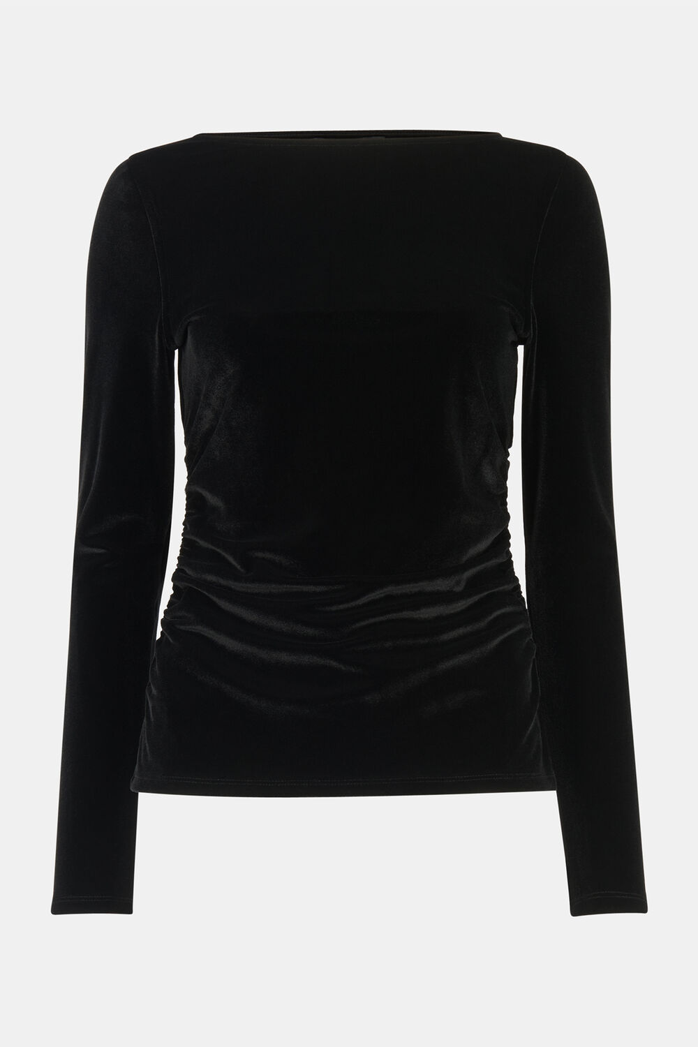 Straight Neck Velvet Top
